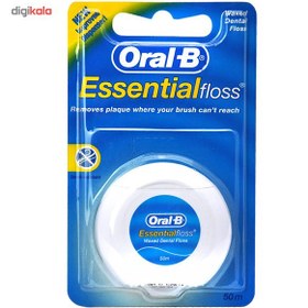 تصویر نخ دندان اورال-بی مدل Essential Floss ا Oral-B Essential Floss Waxed Mint 50 m Oral-B Essential Floss Waxed Mint 50 m