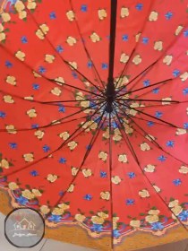 تصویر چتر گلدار نارنجی 