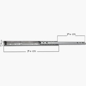 تصویر ریل کشو 40 سانتی دو تکه کد 3031 