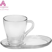 تصویر فنجان و نعلبکی بلور کاوه مدل Florance Kaveh Crystal Florance Cup And Saucer