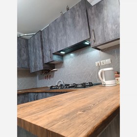 تصویر برچسب کابینت کد 6207 طرح چوب قهوه ای عرض 90 سانت 