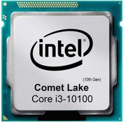 تصویر پردازنده کامپیوتر اینتل مدل Core i3-10100 Comet Lake Tray Intel Core i3-10100 Comet Lake Tray Computer Processor