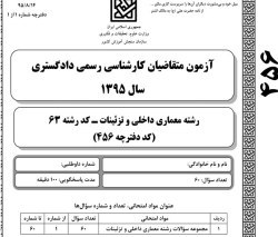 تصویر دانلود سوالات کارشناس رسمی دادگستری معماری داخلی، دکوراسیون و تزئینات با کلید رسمی آزمون 95 