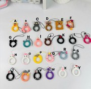 تصویر آویز فلش و موبایل انگشتی سلکونی 