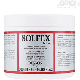 تصویر شامپو ضد شوره و چربی دیکسون مدل SOLFEX حجم 500 میل DIKSON SOLFEX CREAM SHAMPOO WITH PIROCTINE OLAMINE