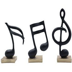 تصویر مجسمه دکوری نت موسیقی 3 عددی 3-musical-note-sculptures