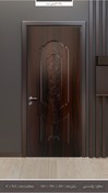 تصویر درب اتاقی ملامینه طرح نیلوفر - یک رو ضد آب Melamine room door with lotus design