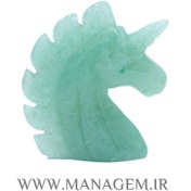 تصویر مجسمه یونیکورن آونتورین سبز 