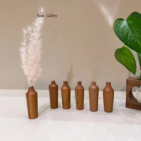 تصویر گلدان چوب راش 