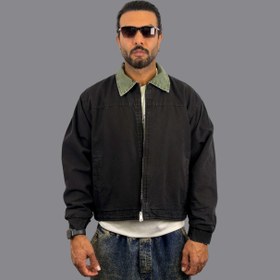 تصویر کاپشن کتان مردانه مدل دو رنگ 