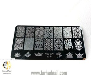 تصویر شابلون فلزی ناخن BC07 
