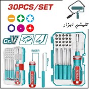 تصویر ست پیچ گوشتی و چنگک 30 عددی توتال TACSD30306 