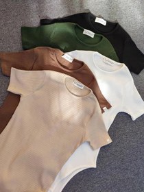 تصویر بادی زنانه کبریتی آستین کوتاه سایز ۳۶ تا ۴۲ 