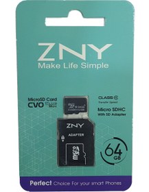 تصویر کارت حافظه 64 گیگابایت / ZNY Micro 64GB 