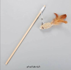 تصویر میله بازی گربه زنگوله دار مدل بل کنفی Cat playing whit belle