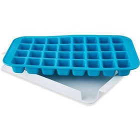 تصویر قالب یخ ایکیا INBLANDAT IKEA Ice cube tray, blue, 28x16 cm