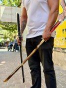 تصویر شمشیر کاتانا یک متری تیغه طلایی 