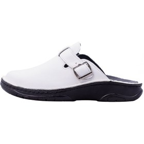 تصویر صندل طبی مردانه دکتر فام مدل شهاب رنگ قهوه ای و مشکی 