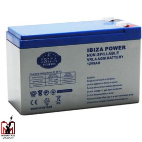 تصویر باتری 12 ولت 9 آمپر ساعت ایبیزا ibiza مدل 12V9AH ساخت ویتنام 