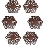 تصویر زیر لیوانی طرح گل شش ضلعی 6 عددی مدل R126 