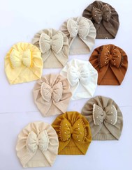 تصویر توربان پاپیون حجیم مرواریدی 