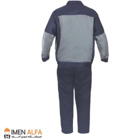 تصویر لباس کار دو تیکه سیلوری مدل کارگری Silvery worker workwear