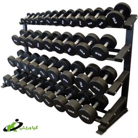 تصویر خرید رک دمبل باشگاهی 4 طبقه کد KV075 4 tier club dumbbell rack code kv075