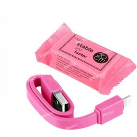 تصویر کابل پاوربانک اندروید کوتاه شکلاتی 20CM 