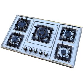 تصویر اجاق گاز رومیزی ۵ شعله مدل M6 چدن مربع 