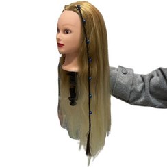 تصویر ریسه موی فر با مروارید آبی 