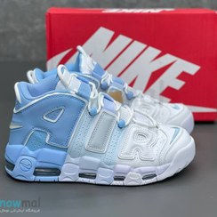 تصویر نایک آپتمپو سفید آبی ایر جدید و ترند AIR UPTEMPO 