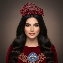 تصویر تاج یلدایی، تاج مرواریدی مدل فرحی - رنگ مورد نظر در توضیحات سفارش ثبت شود. 