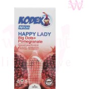 تصویر کاندوم خاردار کدکس مدل هپی لیدی 10 عددی | Kodex Happy Lady condoms 