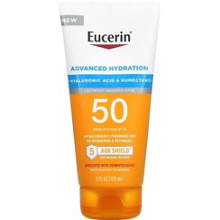 تصویر لوسیون ضدآفتاب اوسرین Eucerin مدل Advanced Hydration SPF 50 حجم 150 میلی لیتر 