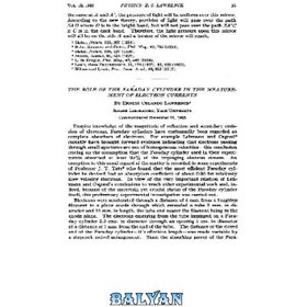 تصویر دانلود کتاب The Pole of the Faraday Cylinder in the Measurement of Electron Currents قطب استوانه فارادی در اندازه گیری جریان های الکترونی