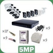 تصویر پکیج AHD شش دوربین 5مگاپیکسل 