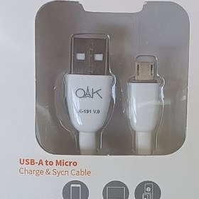 تصویر کابل شارژ میکرو اندروید OAK اورجینال فست شارژ کابل شارژر micro اصل ارسال رایگان کابل شارژ android 