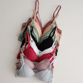 تصویر سوتین زنانه هارنس دار گیپوری مدل ۲۶۰۳۲ رنگ یاسی 