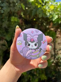 تصویر آینه جیبی کرومی طرح پاندا بامزه 