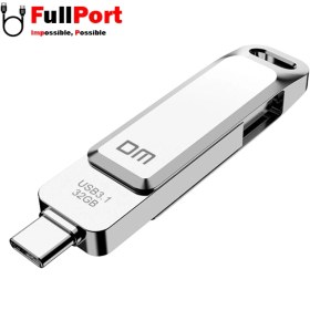 تصویر فلش دی ام مدل DM PD168 OTG 2 In 1 Type C USB3.1 با ظرفیت 32 گیگابایت DM PD168 OTG 2 In 1 Type C USB3.1 32GB Flash Memory