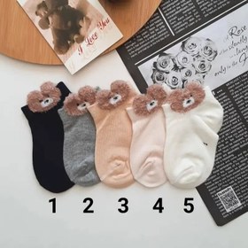 تصویر جوراب نوزادی تدی 