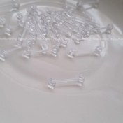 تصویر پیرسینگ زبان و نیپل سیلیکونی سایز ۱۵ و ۱۸ میلیمتر 