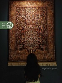 تصویر قالیچه دستباف مدل قشقایی نقشه درختی خاص کد 139800 Qashqai rug