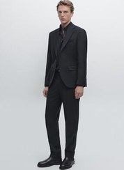 تصویر کت بلیزر و شلوار فلانل ترکیبی از پشم آمریکایی ماسیمو دوتی Massimo Dutti 