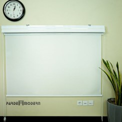 تصویر پرده شید دو مکانیزم میله باریک سفید 05-113089 