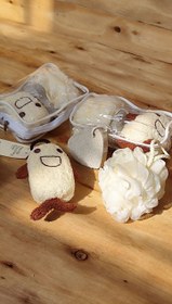 تصویر ست کیف حمام سه تکه کودک هائودا شامل لیف پولیشی 