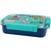 تصویر ظرف غذا تک طبقه 710میل مستطیل سه خانه فانتزی(استیل304) وست کدU2086 