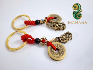 تصویر سر کلیدی سگ فو و 5 سکه ایچینگ 