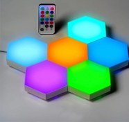 تصویر چراغ کندویی 6 تایی(ریموت دار) 6-piece hive light (with remote control)
