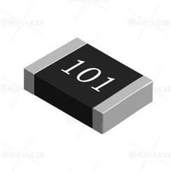 تصویر مقاومت اس ام دی ITEX SMD Resistor 0805 , 100Ohm 5% 1/8W 0805W8J0101IT5 